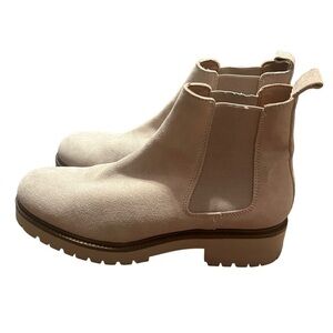 Enzo Tesoti cream suede lug sole Chelsea boot Made in Spain